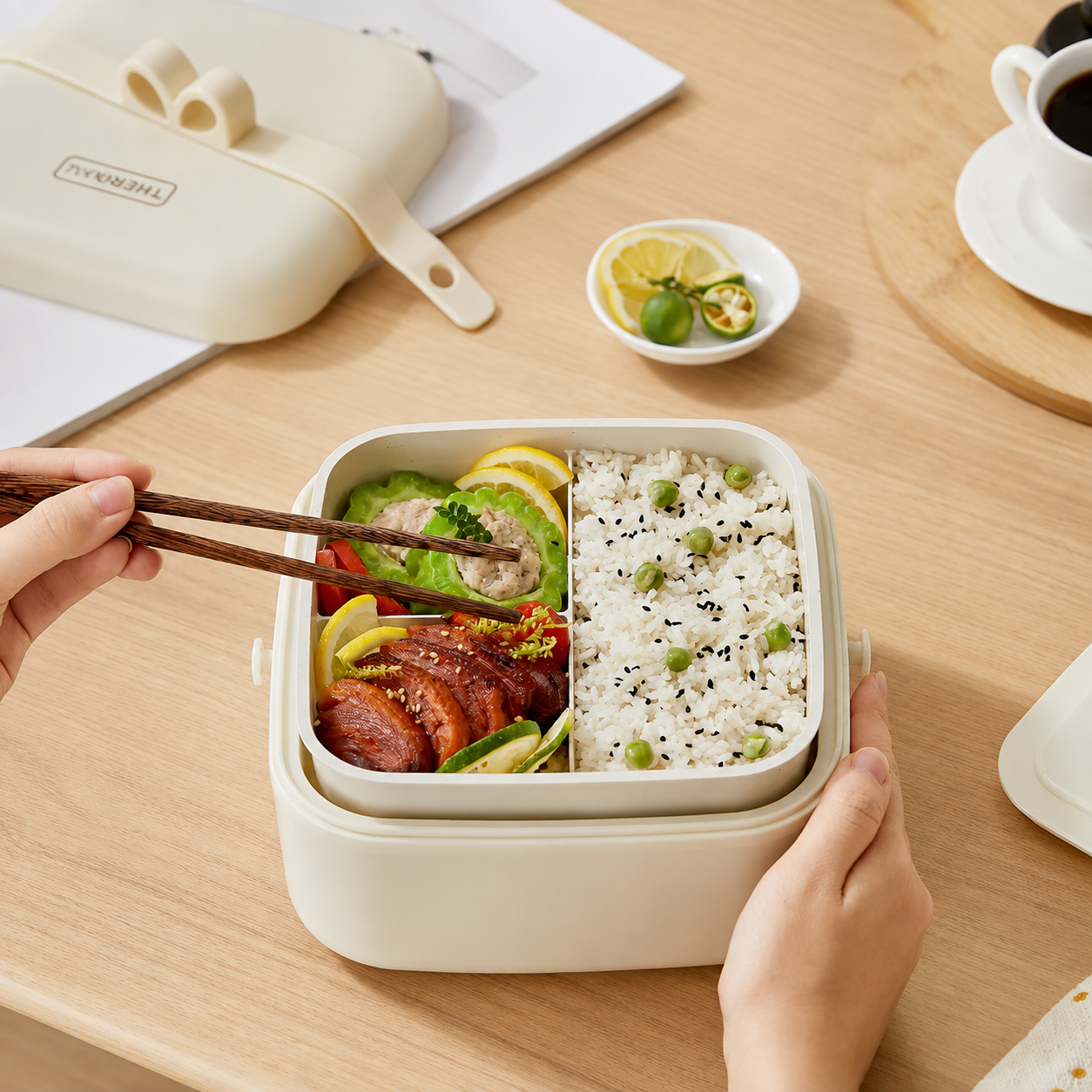 Compact Electric Heating Lunch Box